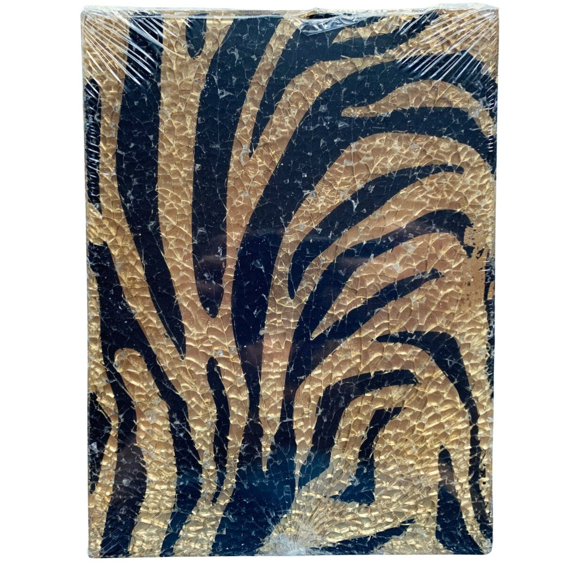 Verre Mosaique - glass mosaic -Glasmosaik-glasmozaïek-Safety Glass Zebra Zwart/Goud - mosaicshop