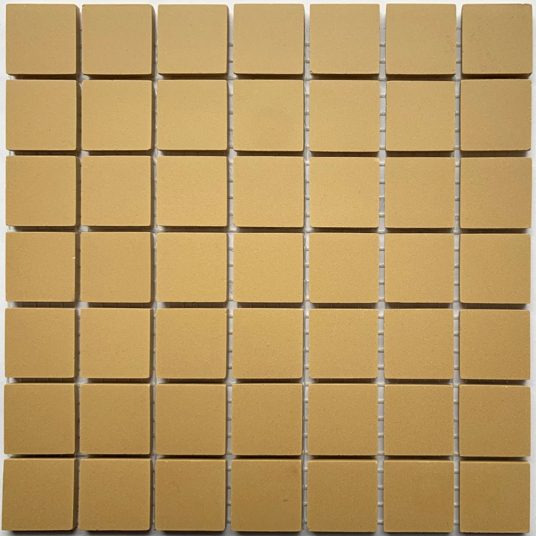 Winckelmans Jaune – matt 20x20 mm mosaic tiles on mesh