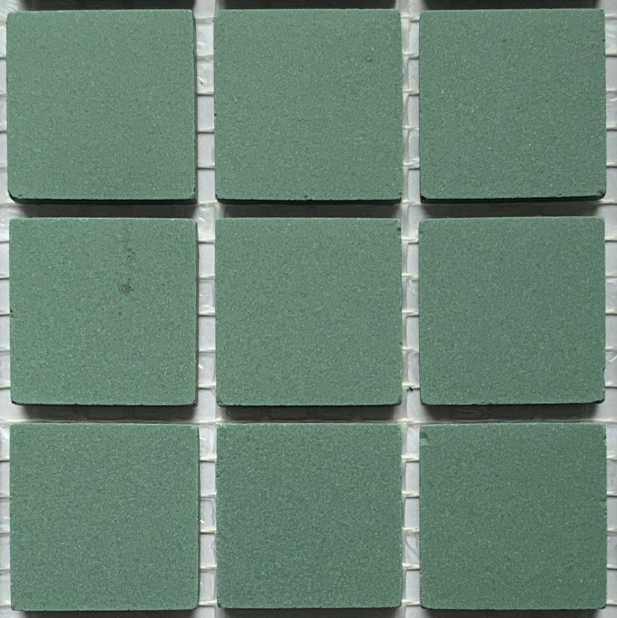 Winckelmans Vert Foncé – matta mosaikplattor, 20x20 mm på nät
